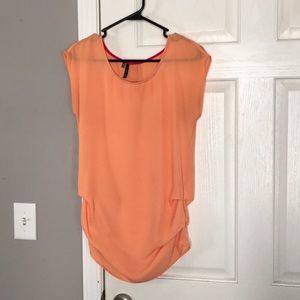 Sheer short sleeve top